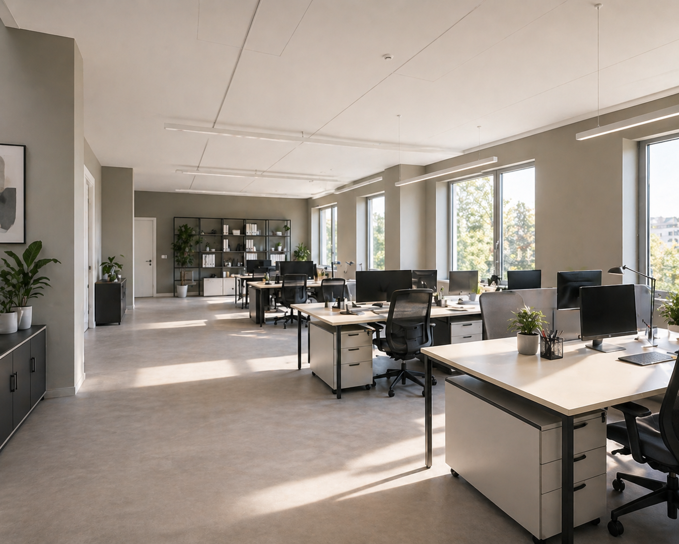Helle renovierte Büroflächen